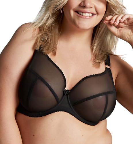 Liberty Sheer Plunge Bra Black