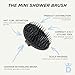 Jack Dean by Denman (Black) Scalp Massager and Detangling Hair Brush for Thick or Thin Hair, Curly or Straight Hair - use in the Shower or Bath - Head and Beard Scrubber - For Women and Men, D6