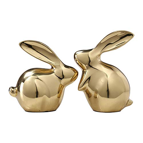 Ornements salon statue lapin en cuivre pour armoire