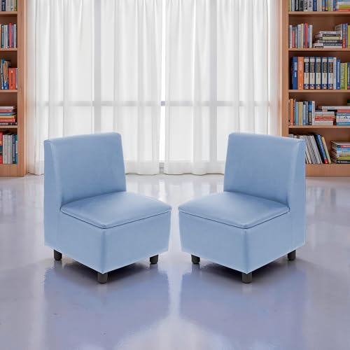 Image of FDP Kid Comfort Collective Modular Armless Chairs, 2-Pack - Powder Blue