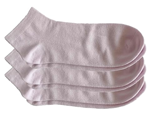 Rambutan Women Comfort Seam Plain Color Rayon made from Bamboo Ankle Socks (3 Pack)