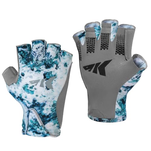 KastKing Gill Raker Gloves, UPF 50 FrostWeave Yarn Cooling Fabric, Non-Slip Grip, Quick-Dry, Short Cuff...