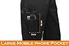 FNT Workwear Black Multi Pockets Men Cargo Combat Work Trousers Work Pants with Button & Zip Fly (38W / 33L, Black) #5