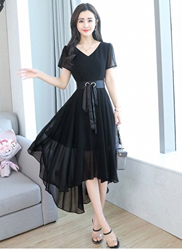 Robe en mousseline de soie jupe super fairy irrégulière femme L