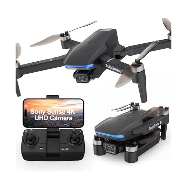 Drones with Camera for Adults 4K, GPS Professional Drone with Auto Return, Follow me, 5G WiFi FPV Drone Quadcopter Drone with Camera Foldable RC Quadcopter for Beginner/Adults TD31GPS Drone