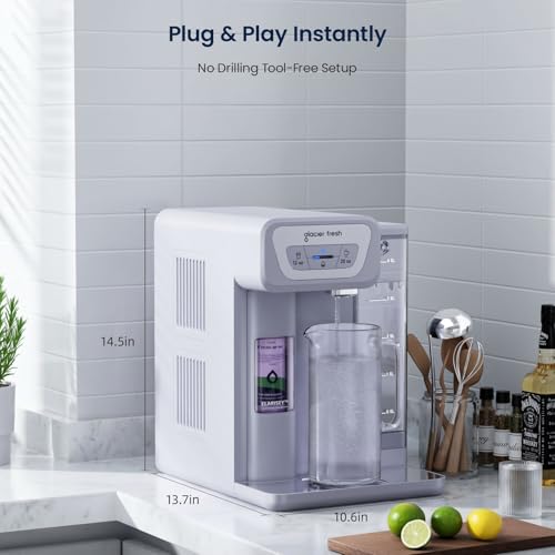 GLACIER FRESH C03 Coolon Countertop Cold Water Purifier with Upgraded Elarisey™ Filtration, Zero Wastewater System, 40oz Cooling Capacity, Low Noise, Plug & Play, NSF42&53/FCC/CA65 Certified. - Thumbnail 7