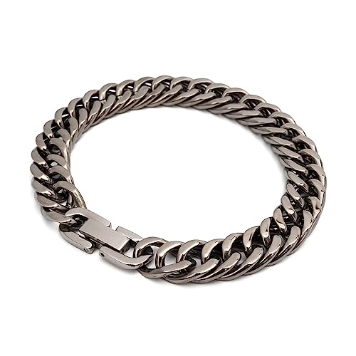 [silver KYASYA]���`�^�� �_�u���약 �`�F�[���u���X���b�g ���� �y�����S�n TITANIUM ���݊����� �����Y�u���X���b�g�i21.5cm�j