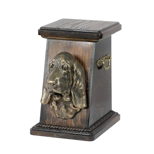 Urna Conmemorativa para Perros en madera de abedul y bronce para el hogar 2