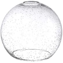 Aspen Creative 28011-61-1 Clear Seeded Glass Shade for Pendant Lights, Wall Sconces, and Lamp Posts, 1-3/4" Fitter Size, 7" High x 8" Diameter