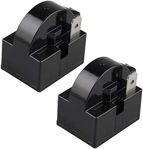 2PCS 15 Ohm 220V One Pin PTC Starter Relay 1 Pin PTC Refrigerator Freezer Compressor Starter Refrigerator Accessories for Refrigerator (Black)