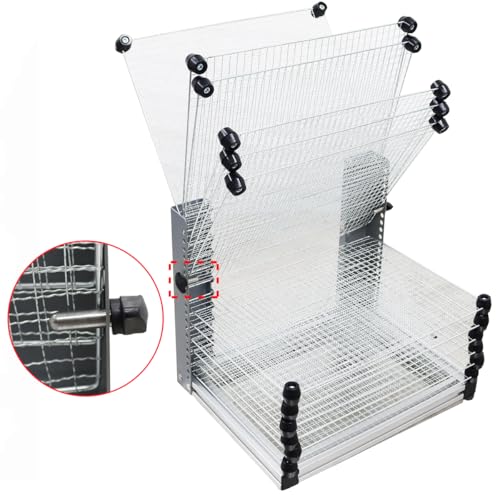 Image of INTBUYING Art Drying Rack (12 Shelves) 16 * 12 * 14 inch Desktop Placed Flip-Open Type Portable Paint Art Storage for Classrooms Art Studios
