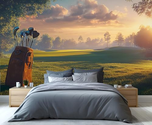 DUPIELU Golf Course Sunset Wall Mural 110" x 79