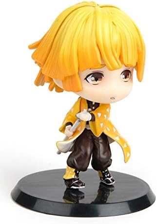 Demon Slayer Figures GK Agatsuma Zenitsu Figure Statues Figurine Collection Birthday Gifts Kimetsu no Yaiba PVC 2.8 Inch