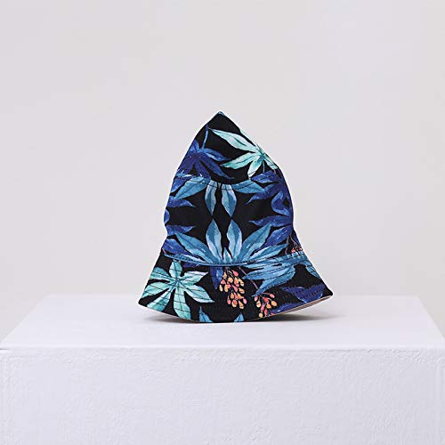 Sycoreland Unisex Floral Printed Travel Bucket Hats For Women Men, Unisex Tropical Reversible Stylish Fisherman Tourist Beach Sun Cap Colorful(Black Maple Leaves Pattern #TOP4
