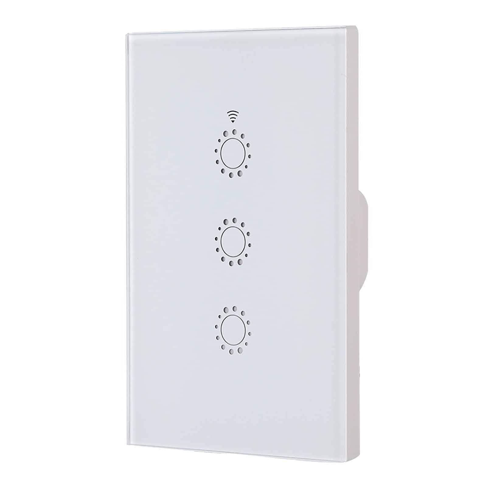 Smart Touch Switch, Remote Control Never Fades Control Method 1/2/3 Gang Smart Switch, Ultra-Thin Luxury for Construction Home Chemical(White, U.S. regulations, Transl)-image-15