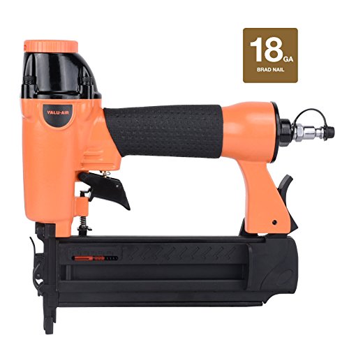 Valu-Air F50Q 18 Gauge Pneumatic Brad Nailer 3/8” To 2” For Cabinet, Trim, Baseboard, Chair Rail, And Finish Work #TOP1