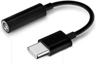 USB C to 3.5mm Audio Adapter, Type C to 3.5mm Headphone Jack Adapter Compatible with Samsung Galaxy S21 S20+ S20FE S10 Note 20 10, Pixel 5, Compatible With Huawei P30 P40 Mate 30 40 Pro (Black)