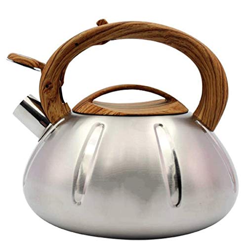 Bouilloire sifflante de grande capacité en acier inoxydable pour plaque induction et gaz