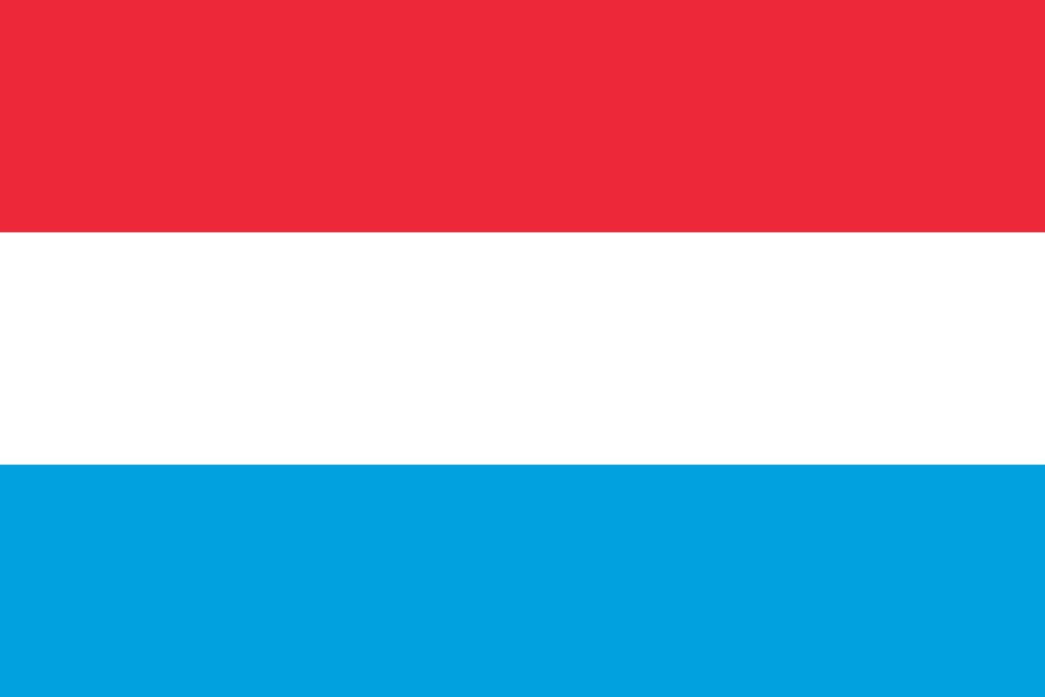 Drapeau Luxembourg paysage 1.5m² résistant au vent et anti-décoloration