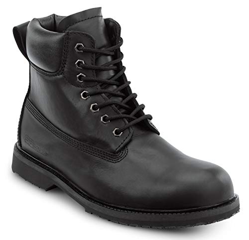 SR Max Duluth, Men's Black, 6 Inch, Waterproof, MaxTrax Slip Resistant, Soft Toe Work Boot