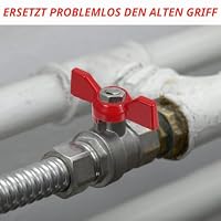 LIFKOME 4 Stück Kugelhahn-Reparaturgriffe Schmetterlingsgriff Als Ersatz Für Wasserabsperrventile Absperrventilhebel Für Außenwasserhähne Gartenarmaturen Und Gasventile – Ansicht 5