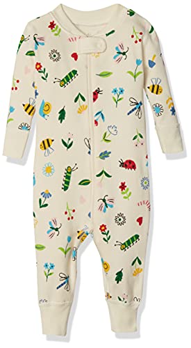 Moon & Back by Hanna Andersson Kid's One Piece Footed Pajama Sleepwear, Flowers & Critters, 3T
