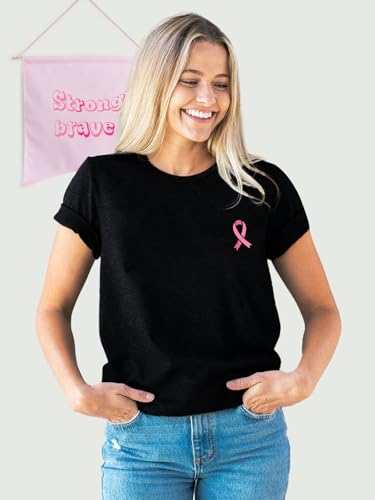 Breast Cancer Shirts for Women Breast Cancer Awareness Shirt Pink Ribbons Tee Tops3