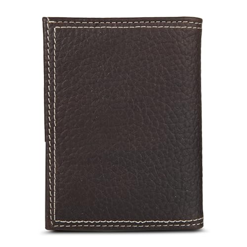 WOLVERINE Mens Marquette L-Fold Bifold Wallet | RFID Protection | ID Wondow | Card Slots | Bill Pocket | Slip Pocket | Durable | Pebbled Leather - Brown2