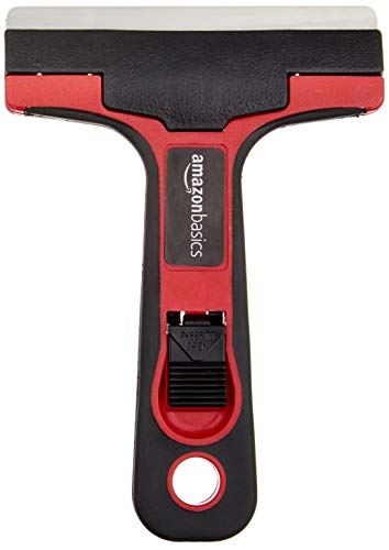 Amazon Basics Glas- und Fliesenschaber mit weichem Griff, 10.16 cm