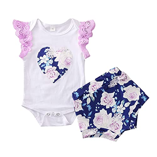 Conjunto de roupas de renda para bebês e crianças + conjunto de shorts Casaul sem mangas para menina