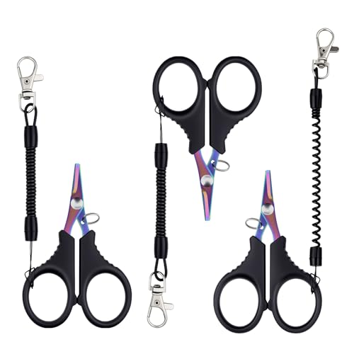 3 Pieces Fishing Scissors, Stainless Steel Fishing Line Cutter &braided