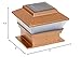 4 Pack Solar Powered Copper Outdoor Garden Deck Patio Fence Pathway Post Light for 4x4 Wood Posts