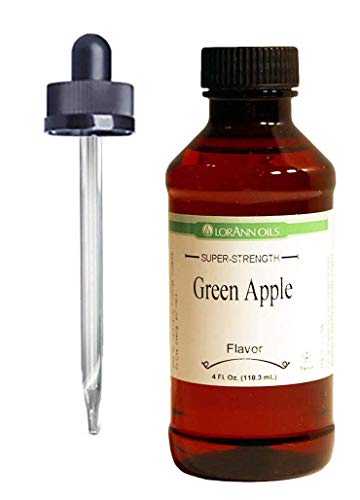 Lorann Green Apple Ss Flavor, 4 Ounce Bottle - Includes A Threaded Glass Dropper #TOP1