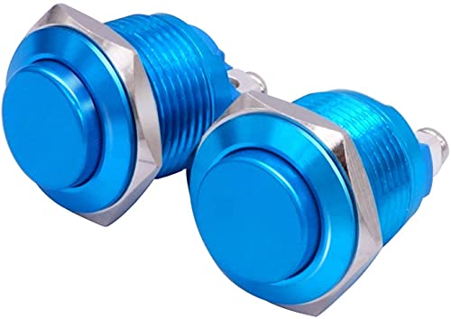Bouton poussoir 16 mm ONECM bleu pour rénovation de tableau de bord de voiture