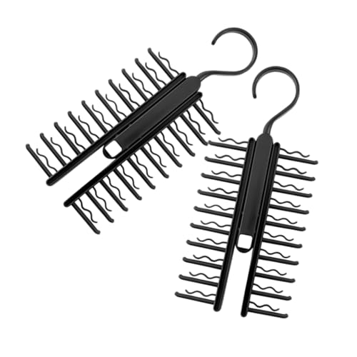 SOLUSTRE 1set Belt Rack Hanger Tie Organizer Multi Functional Scarf Storage Capacity for Closet Material for Strong Support 2pcs