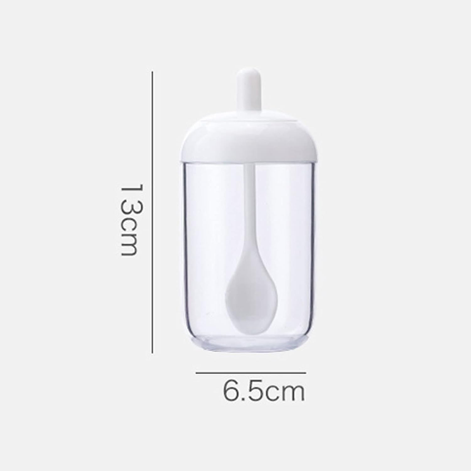Spice boxs Kitchen Seasoning Bottle Salt Storage Box Spice Jar with Spoon Supplies for Sugar Pepper Powder Tools(Grey)