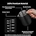 watchget Milk Frothing Pitcher 350ml/600ml/900ml/1500ml (12oz/20oz/32oz/52oz) - Stainless Steel Espresso Steaming Pitcher for Cappuccino, Latte Art, Milk Jug Coffee Frother Cup, Black