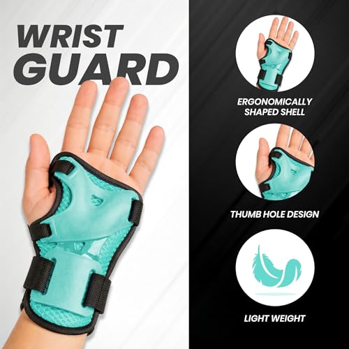 Image of JASPO Neo Kids Protective Gear Set | SX-4 | Knee Pads, Elbow Pads & Wrist Guards for Skating, Cycling & Skateboarding (Small Size)