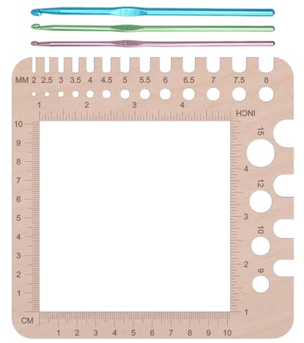TAKONE Campione di maglia telaio in legno 2 – 15 mm – ago per maglieria e uncinetto di precisione – Pratico accessorio per maglieria