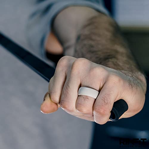 Rinfit Silicone Rings For Men - Mens Silicone Wedding Bands - Step Edge, Flexible Rubber Wedding Rings For Men - Rubber Rings Men For Sports & Workout - Setb, Size 10 #TOP7