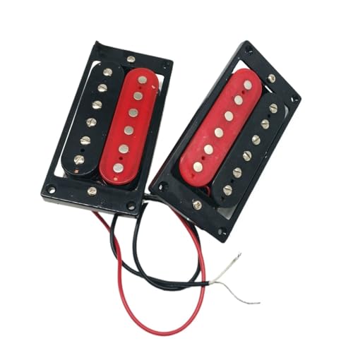 Micro double humbucker pour guitare électrique de rechange noir rouge cadre noir