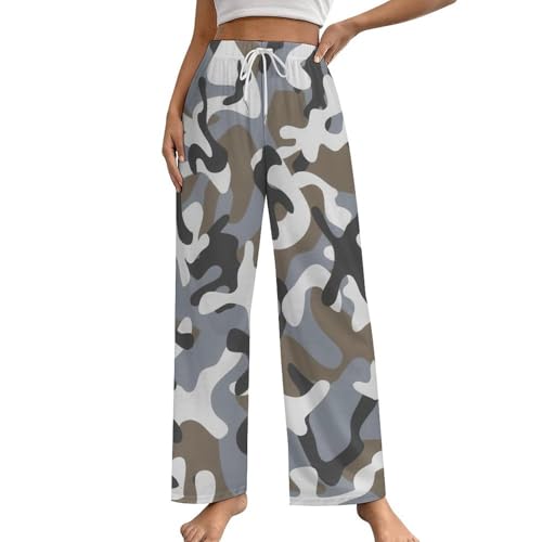 Pajama Pants for Man Woman Vintage Unisex Home Sleep Pants Sleepwear Prensents Forest Camouflage