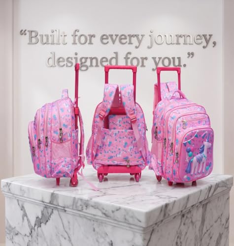 Image of ADSON 3D Embossed School Trolley Bag Large School Bag for Boy Girl, Kids School Bag, Travel Backpack for Girl Boy, Ideal for Children Trolley 16 Inch Water Resistant