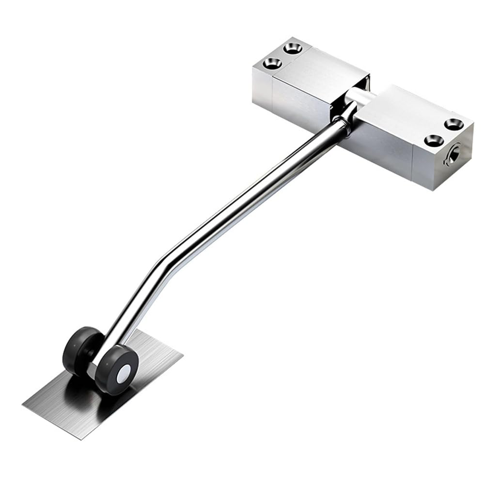 Littimoon Silver Automatic Door Closer, Adjustable Spring Door Closer Doors Closers Screen Door Closer,Door Closers for Close Door
