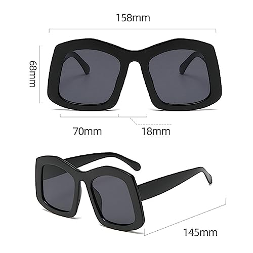 Unique Oversized Square Candy Color Sunglasses For Womne Fashion Orange Gradient Sun Glasses Female Sexy Shades UV4004