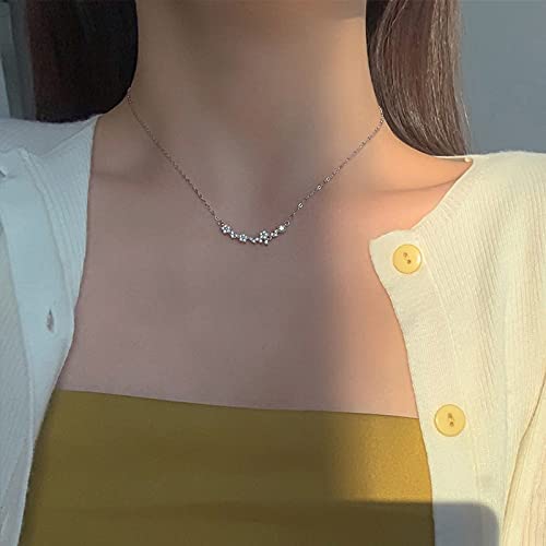 Bijoux de tempérament délicat avec collier fleur sourire S925 - 4