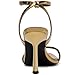 Mostrin Gold Heels for Women Strappy Lace Up Ankle Strap Heels Pointed Open Toe Stiletto High Heeled Sandals for Prom, Party, Daily Size 8