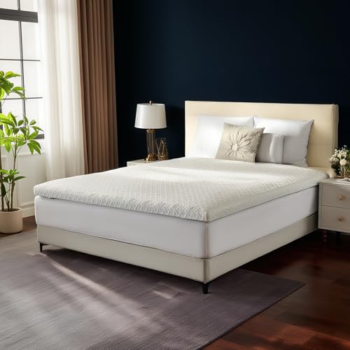 Mendale Topper 140x200cm Hart 7-Zone & Weich Gel Schaum Dual-Core/Härtegrade, H2&H3 8cm Höhe Matratzen Topper - Kaltschaum & Gel Matratzentopper für Boxspring Bett, Mattress