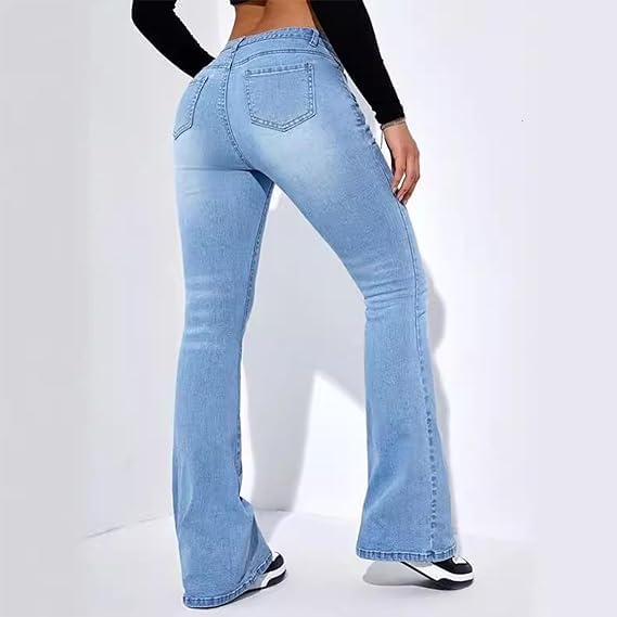 Celestias Lift Jeans, Womens Curvy High Waist Tummy Control Stretch Butt Lifting Flare Skinny Jeans3