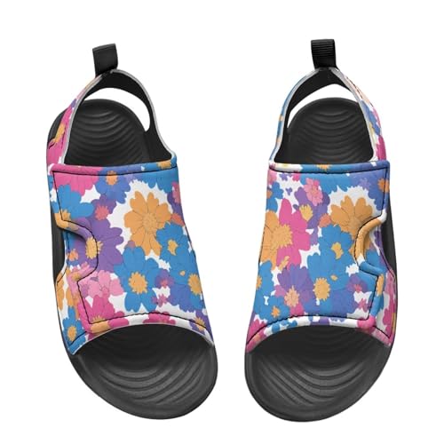 Girls Summer Sandals Size 4 Big Kids Water Shoes Open Toe Sports Sandals Slippers Adjustable Straps Outdoor Hiking